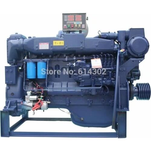China supplier marine diesel engine 225kw/1500rmp 306Hp weichai 6126ZLC ship diesel engine for marine diesel generaotr power