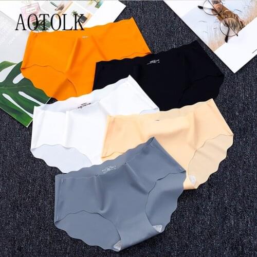 1Pac M-XL Seamless Women Panties Low Waist Solid Candy Color Underwear For Girl Rippled Underpants Briefs Smooth Female Lingerie