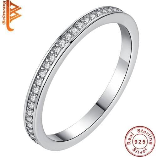 Original 925 Sterling Silver Ring with CZ Finger Ring Authentic Jewelry Engagement Wedding Rings for Women Jewelry