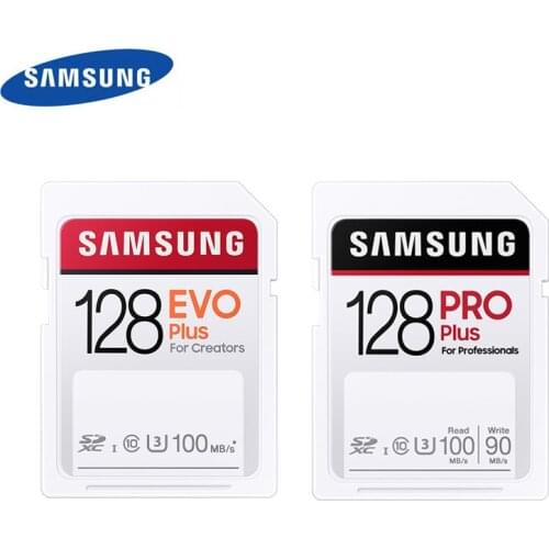 SAMSUNG EVO Plus/PRO SD Card 128GB Memory Card 32GB 64GB 256GB C10 UHS-I tarjeta sd For 4K and FHD Video Camera