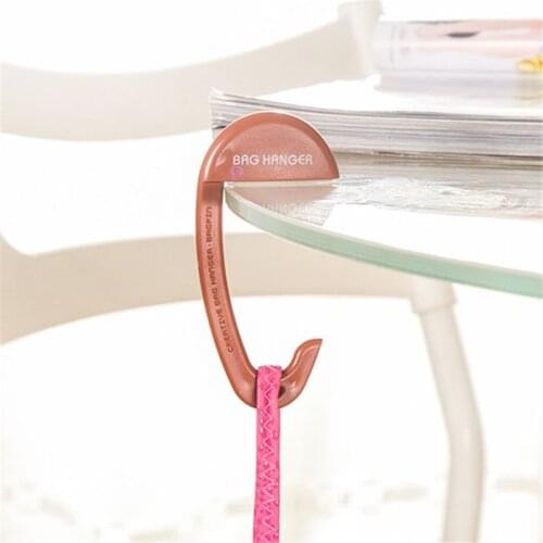 Removable Plastic Bag Hooks For Hanging Travel Portable Table Purse Holder Handbag Hanger Table Handbag Holder