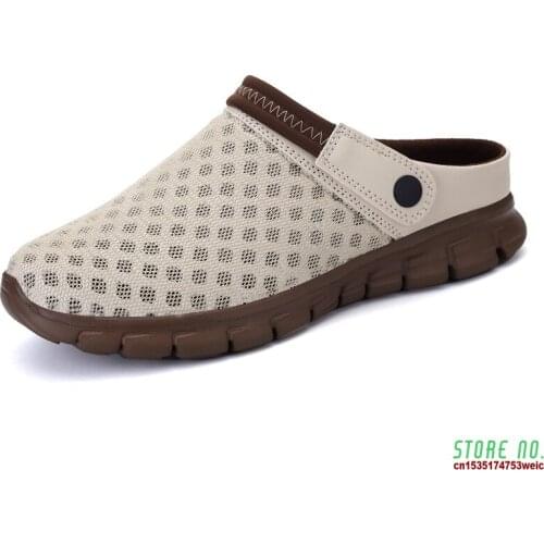 Summer Mesh Slippers Men Adjustable Flip Flops Women Outdoor Anti Skid Walking Shoes Breathable Beach Sandals For Vacation