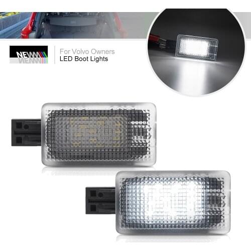 2x SMD White Led Trunk Luggage Compartment Door Courtesy Light For Volvo S60 S80 S60L S80L V60 V40 V70 V50 XC60 XC90