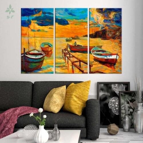 Triptych Wall Art Nature Canvas Oil Painting Artwork Landscape Abstract Birthday Gift