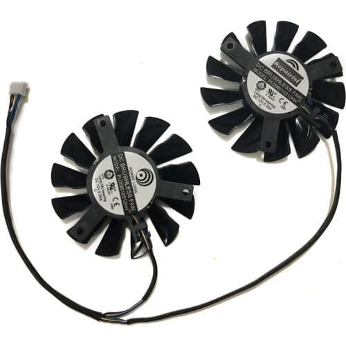 2pcs/set Twin Frozr III R6790 570GTX GPU VGA Cooler Fan For MSI R6850 N460GTX R7950 HD7870 Graphics Cards Cooling As Replacement