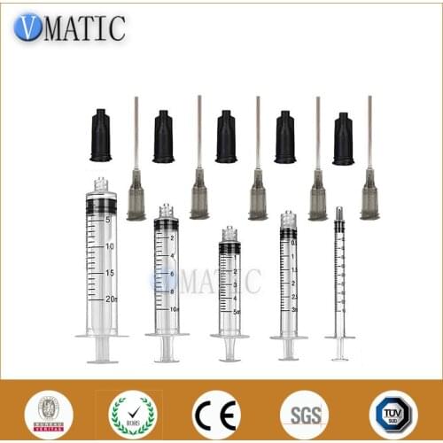High Quality Plastic Dispensing Manual Syringe 1/3/5/10/20cc/ml With 16G 1.5'' 1-1/2 Inch Tubing Length Dispensing Needle Tips