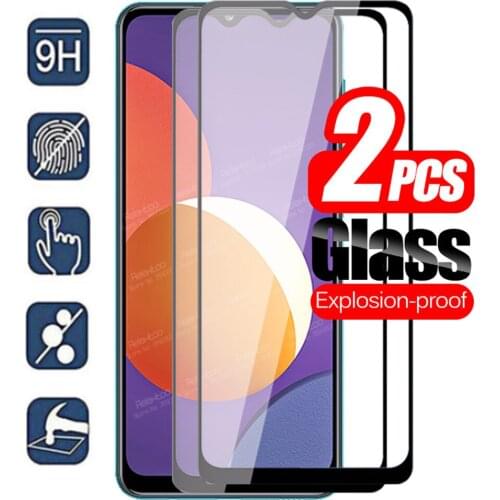 2pcs Full Cover Protective Glass For Samsung Galaxy M12 M 12 6.5" 2021 SM-M127F Screen Protector Safety Tempered Glas Phone Film