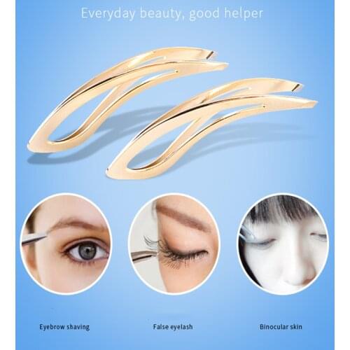 1pcs Eyebrow Tweezer Golden Hair Beauty Fine Hairs Puller Stainless Steel Slanted Eye Brow Clips Removal Makeup Tools