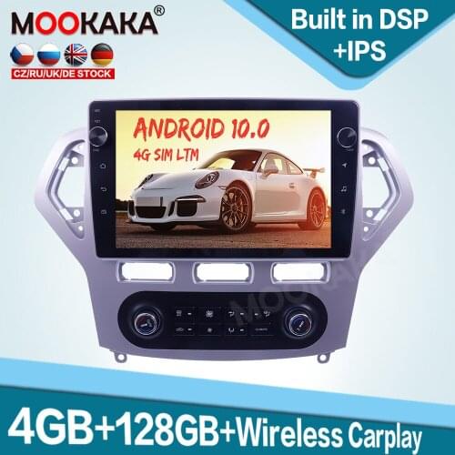 128GB Carplay Android 10.0 Car Multimedia Player for Ford mondeo MK4 2007-2010 Auto Radio GPS Navigation Audio Stereo Head Unit