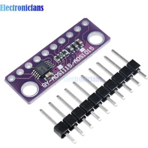 16 Bit IIC I2C 4 Channel ADS1115 Module ADC with Pro Gain Amplifier For Arduino 2V To 5V Auto Shut Down Programmable Comparator