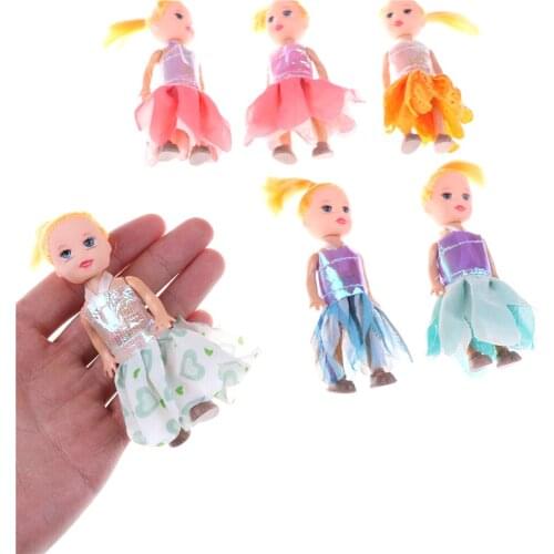 2pcs/lot carttoon dolls children gift Girls birthday Small Doll For Kelly 3.5inch Dolls Toys For Mini Dolls Kids Toys