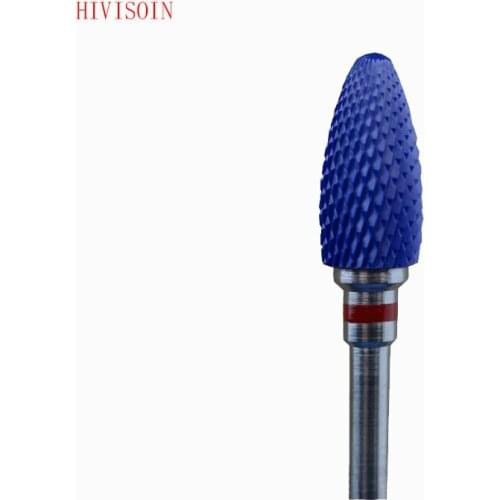 20pcs -Bullet Shape -Blue Zirconia Ceramic Dental Lab Burs - Double Coarse-Cross Cut-3701.060