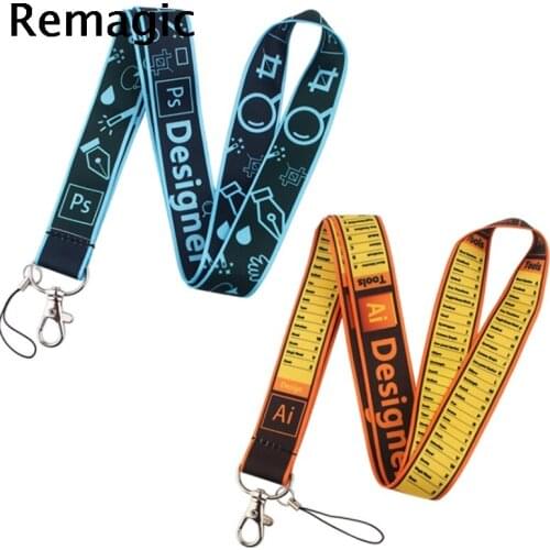 20pcs Design Tool Programming Lanyards Cool Neck Strap webbings ribbons Phone Key ID Card Holder Lanyard For Keys DIY Hang Ropes