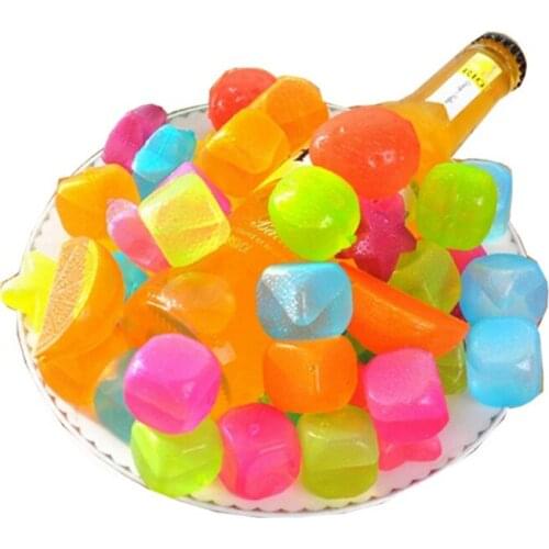2018 20pcs Star Square Shaped Ice Cubes Reusable Multicolour Ice Cube Physical Cooling Tools Party Tool Kitchen Ice Cream Tools