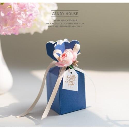 30Pcs Creative Vase Shape Gift Box Packaging Wedding Candy Paper Bags Favors For Guests Baby Shower Party Supplies