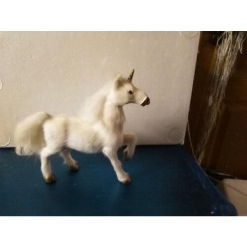 5 pieces a lot cute white simulation Unicorn toy resin&fur Pegasus horse dolls gift about 18x18cm 1964
