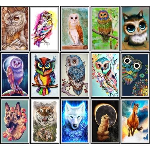 5D diamond painting owl diamond mosaic embroidery DIY cross stitch rhinestone diamond embroidery animal pictures home decoration
