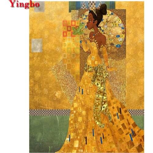 African woman Diamond Embroidery Cartoon Picture of Rhinestones 5D Home Decor Mosaic DIY Handmade Gift Diamond Mosaic Stickers