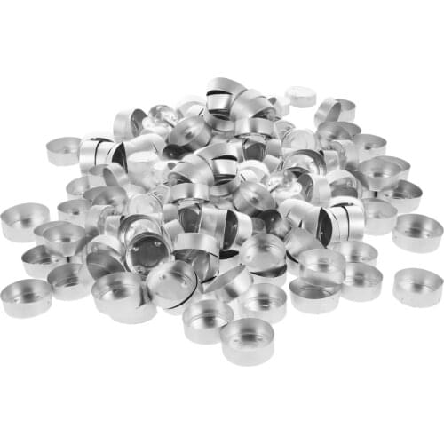 200x Aluminium Tea Light Empty Case Containers Tealight Candle Making Supplies [38x14mm]