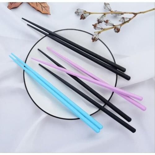 Free shipping 200pair Japanese sushi hashi chopsticks long alloy sticks household kitchen anti resable black chop sticks