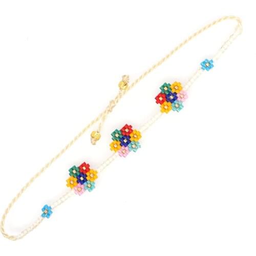 Go2boho Boho Flower Bracelets for Girl Miyuki Unique Bracelet Bohemian Summer Beach Friendship Jewelry Handmade Woven Pulseras