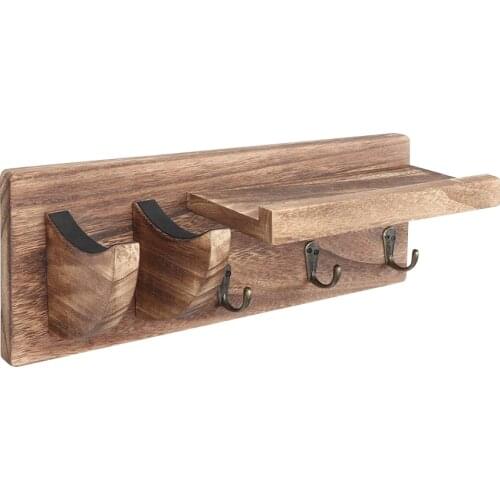 Guitar Hanger Hook Holder Retro Wooden Wall Mount Stand Bracket Guitar Display Hanging Storage Rack