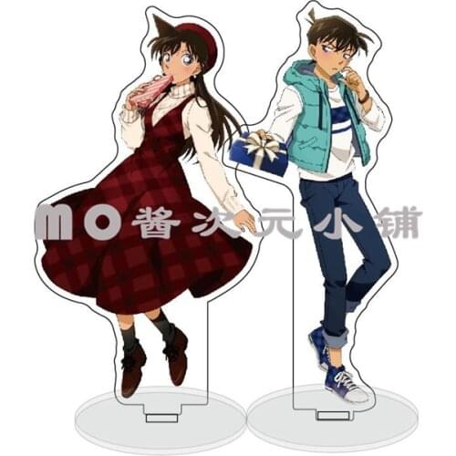Detective Cona Case Closed Anime Conan Edogawa Stand Figure Model Plate Acrylic Double Sided Desk Decor Ornaments Xmas Gifts