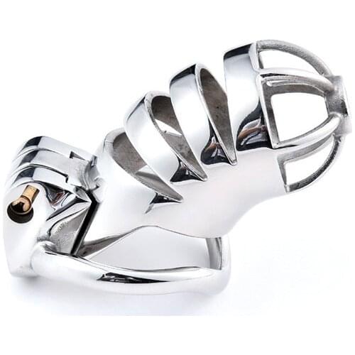 Stainless Steel Cock Cage Penis Ring Penis sleeve Male Chastity Device Belt with Stealth Lock fetish BDSM Adult Sex Toys for man