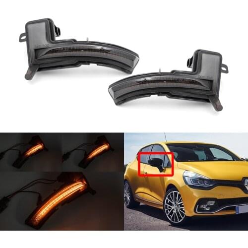 Smoked Dynamic Side Mirror Flowing Blinker Led Side Marker Lights For Renault Clio 4 IV MK4 RS Captur Facelift For Nissan Micra