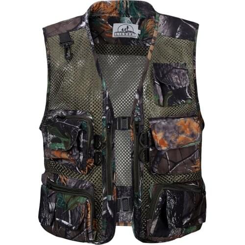 Summer Quick-Drying Breathable Mesh Vest Men Photographer Sleeveless Jacket Multi-Pockets Outdoors Hiking Fishing Hunting Vest