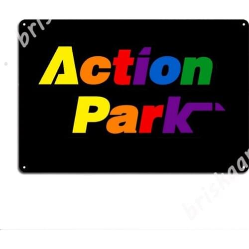 Action Park Metal Signs Cinema Garage Mural Wall Plaque Customize Tin sign Posters