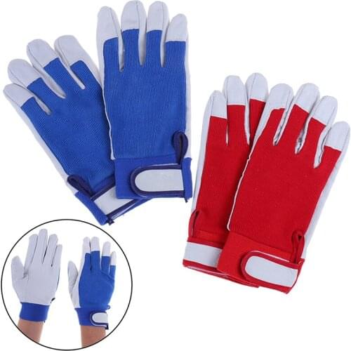 Fashion Red Products Mechanic Leather Coated Work Gloves Safety Industrial Working Protective Sport Glove