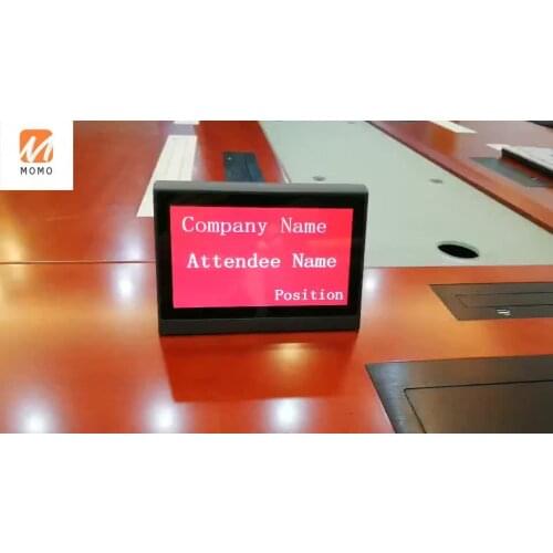 Touch screen table card for paperless intelligent meeting
