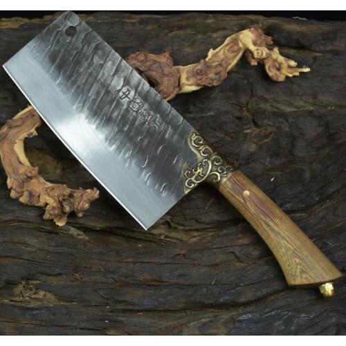 7.7 Inch Sharp Handmade Knives 7Cr17 High Carbon Steel Anti-Stick Slicing Cleaver Kitchen Knives For Cutting Vegetables Meat New