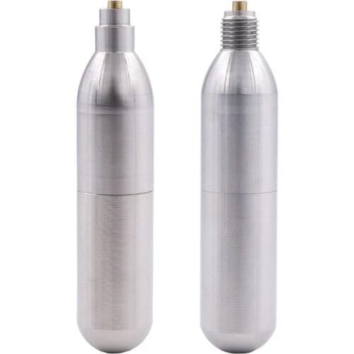 12g 16g Stainless Steel Threaded or Unthreaded Rechargeable Paintball Airsoft Airgun Hunting CO2 Tank Refillable Cartridge