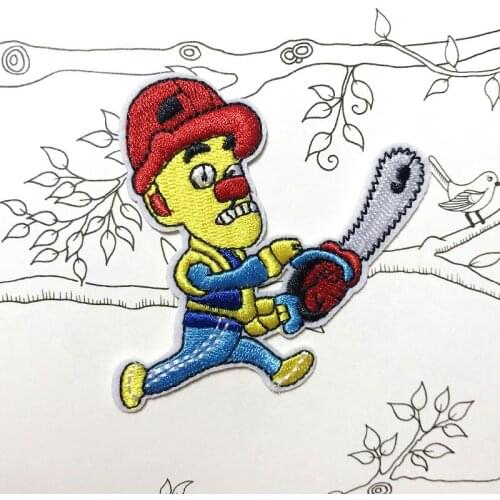 Person Cartoon Iron On Patch Embroidered DIY for bags hats clothing accessories shoes headwear accessories