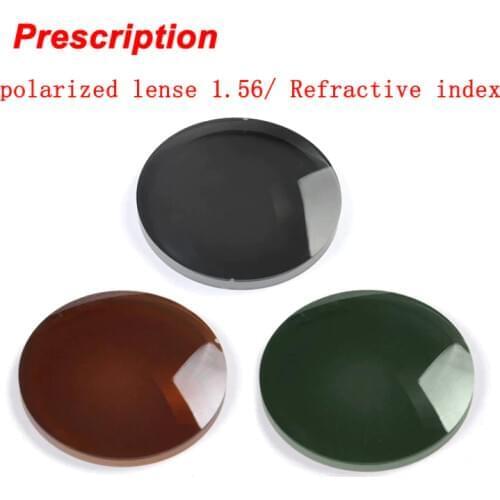 0-550)1.56 Index Polarized Prescription Myopia Sunglasses Lens Graey/ Green/ Brown lens