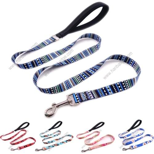 Customized Dog Leash With Reflective Handle Custom Design Pet String With Your Logo