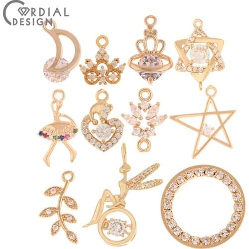 Cordial Design 6Pcs Jewelry Findings & Components/Hand Made/Choose/Jewelry Accessories/Earrings Pendant/Multi Shape/DIY Making