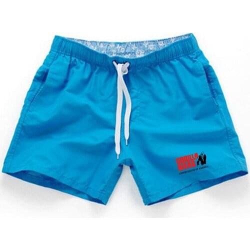 GORILLA WEAR Summer New Casual Shorts Men Fit Solid 8 Color Available Shorts Loose Elastic Waist Breathable Beach Shorts