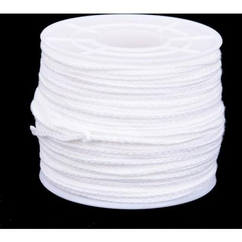 61m X 2.5mm Spool Of Cotton Square Braid Candle Wicks Core For Candle Making