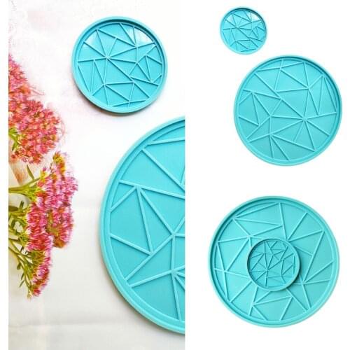 Diy Crystal Epoxy Resin Mold Square Round Hexagon Coaster Silicone Mold Home Decoration Cup Mat Pad Mold Diy Handmade Craft
