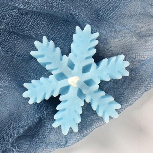Silicone Snowflake Shape Candle Mold DIY Aromatherapy Wax Mould Handmade Christmas Decoration Tool