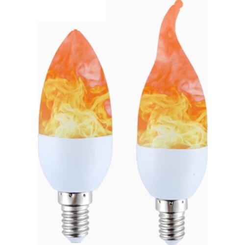 E14 E27 Simulation Flame Effect LED Bulb Corn Lamp Night Light Bulbs Novelty Emulation Fire Flicker Burning Decorative lamp