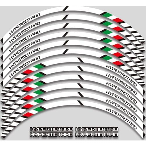 Motorcycle Reflective tire decal Wheels Moto Stickers decoration protection rim sticker For DUCATI HYPERMOTARD 939 796 821