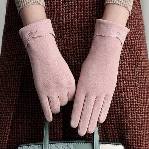 Warm Gloves For Schoolgirls Autumn and Winter Cold DrivingTouch Screen Korean Version of Wild Cute Gloves