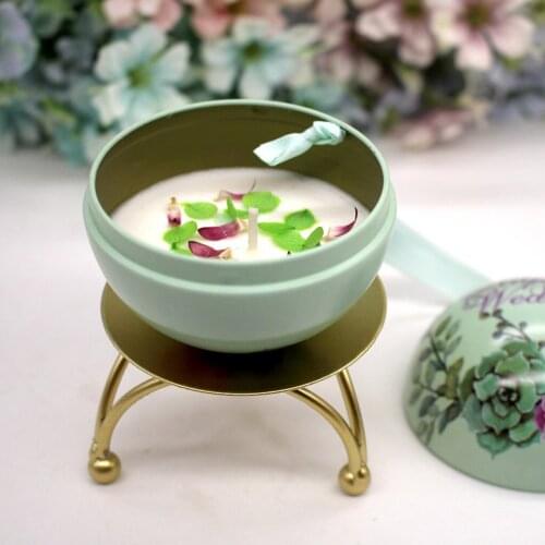 Iron Candle Holder Round Table Golden Candlestick for Party Wedding Ornament Modern Nordic Style Luxury Home Party Decoration