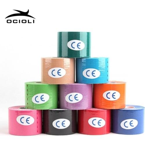 1 Roll Muscle Tape Bandage Sports Kinesiology Tape Roll Cotton Elastic Adhesive Strain Injury Muscle Sticker Kinesiologe