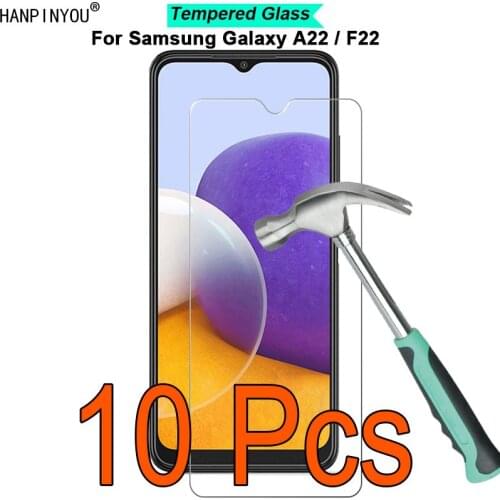 10 Pcs/Lot For Samsung Galaxy A22 5G / 4G / F22 9H Hardness 2.5D Toughened Tempered Glass Film Screen Protector Guard