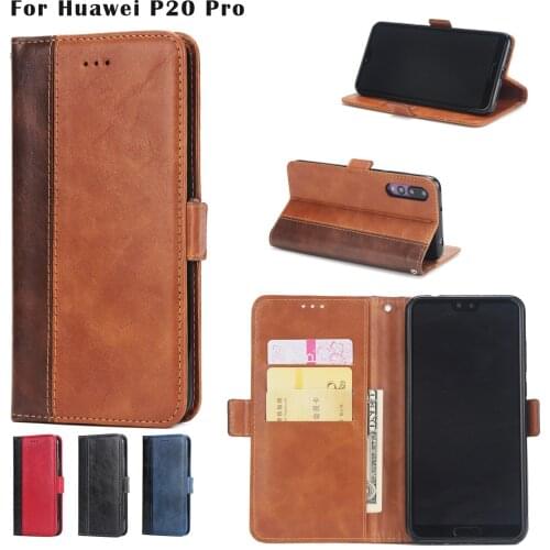 30PCS Leather Flip Case For Huawei P20lite Card Slots Wallet Cover For Huawei P20pro Phone Case Coque Funda